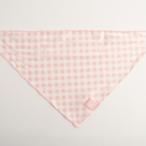 Pet Bandana - PINK GINGHAM